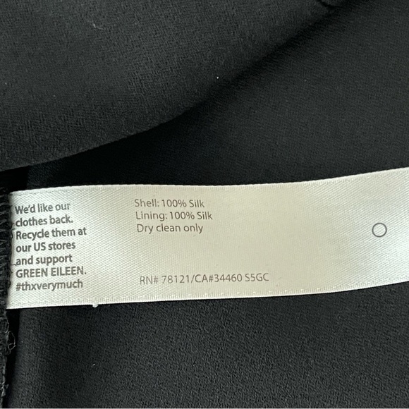 Eileen Fisher Silk Satin Sleeveless Shift Dress quiet luxury minimalist - Picture 8 of 9